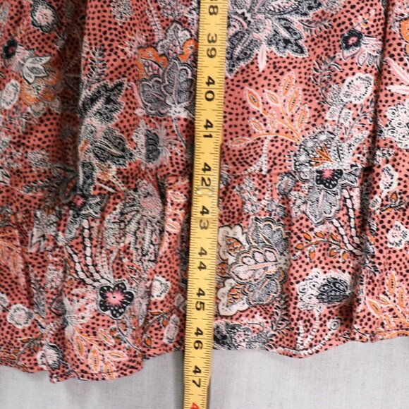 Ellos Dress Womens 3X Boho Rayon Tiered Paisley Western Plus Midi - Picture 11 of 16